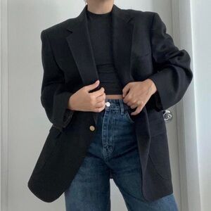Vintage 90s‎ Alfred Dunner black suit jacket